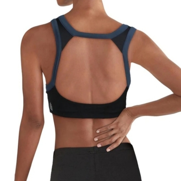 FP Movement by Free People Other - FP Movement Rebel Back Cutout Bra in Black/New Navy